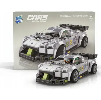 ostatní stavebnice PAGANI STAVEBNICE ŠEDÝ 3 22 DÍLŮ SPORTOVNÍ MODEL AUTA S MINIFIGURKOU