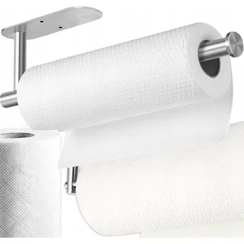 Věšák DRŽÁK VĚŠÁK NA PAPÍROVÉ UTĚRKY DO KUCHYNĚ BEZ VRTÁNÍ STŘÍBRNÝ MATNÝ LOFT