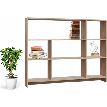 Knihovna STOJACÍ REGÁL POLICE LAVINA MODERNÍ OBÝVACÍ POKOJ DUB na Knihy HODNĚ Polic 152 cm