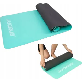 podložka na cvičení Podložka na cvičení a jógu ENERO FIT, mátově šedá, TPE, protiskluzová