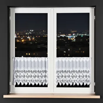 Záclona Dekorační metrážová vitrážová záclona VANESA bílá výška 45 cm různé rozměry MyBestHome Rozměr: 80 cm ZBYTKOVÁ METRÁŽ