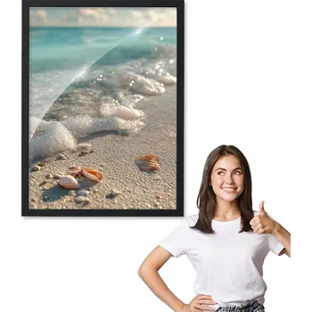 Obraz Obraz s rámem vzor DOTYK OCEÁNU, VODA černý rámeček 30x40 do kuchyně jídelny