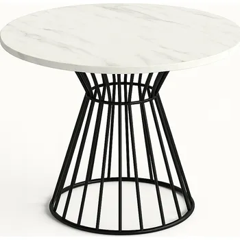 Jídelní stůl Stůl kulatý Leo 110 cm bílý – moderní do jídelny a obývacího pokoje