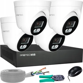 IP kamera Monitorovací sada 4 IP kamer 8MP 4K POE Detekce osob bez HDD