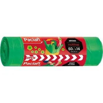 Pytle na odpadky Paclan Multitop univerzální vonné pytle na odpadky 60L 14 kusů