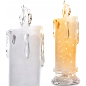 Svíčka LED Vložka do do hřbitovních svíček Svíčka Cortina Akryl teplá bílá 18 cm