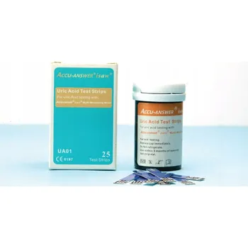 Testovací proužky Accu-Answer iSaw pro stanovení kyseliny močové UA01 25 proužků 6971913780065