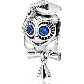 Přívěsek Přívěsek STŘÍBRO 925 Charms Korálek Sova s promoční čepicí