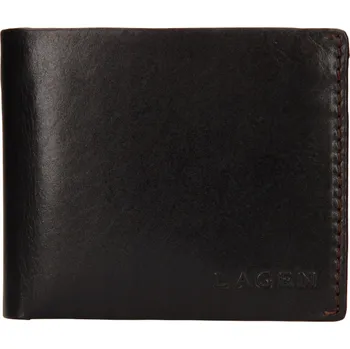 Peněženka Lagen peněženka z pravé kůže hnědá - muž