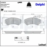 Sada brzdových destiček, kotoučová brzda DELPHI LP3623
