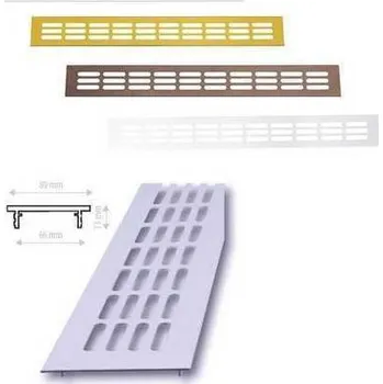 Větrací mřížka Větrací mřížka 60x250mm stříbrná