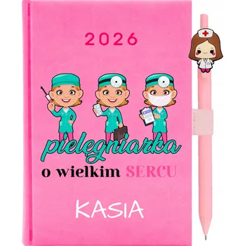 Kalendář Knižkový kalendář 2026 A5 FunnyCase růžový