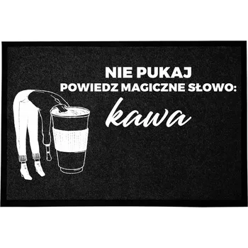 VSTUPNÍ ROHOŽKA POHODLNÁ PROTISKLUZOVÁ ČERNÁ VTIPNÁ 40X60CM S POTISKEM