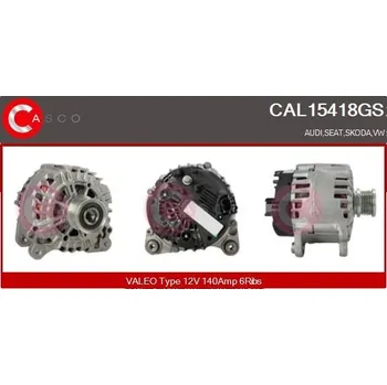 Alternátor Generátor CASCO CAL15418GS