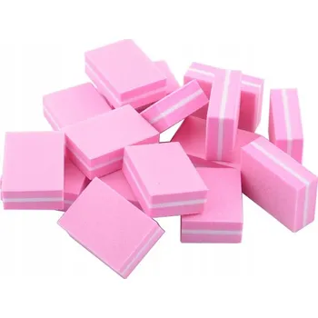 MINI lešticí blok/kostka RŮŽOVÁ 100/180 pro manikúru a pedikúru, 10 kusů