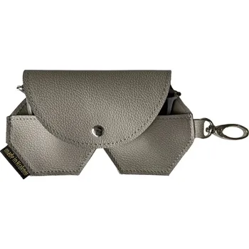 Pouzdro na brýle Popelavě šedé kožené pouzdro na brýle - ručně vyrobené, elegantní