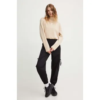 Dámská mikina Mikina Guess OLYMPE dámská, béžová barva, hladká, V4YQ05 KCAY2 V4YQ05.KCAY2 80X, vel. XXS