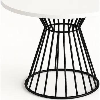 Jídelní stůl Stůl kulatý Leo 100 cm bílý – moderní jídelní a obývací stůl