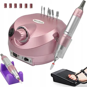 Bruska na nehty BRUSKA NA NEHTY MANIKÚRA PEDIKÚRA PROFESIONÁLNÍ SILNÁ SADA FRÉZ 65W