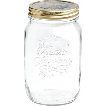 Zavařovací sklenice Skleněná zavařovací sklenice Bormioli Rocco Quattro Stagioni na zavařování 1l