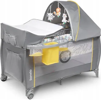 Dětská postýlka Cestovní postýlka Lionelo LO-SVEN PLUS YELLOW SCANDI