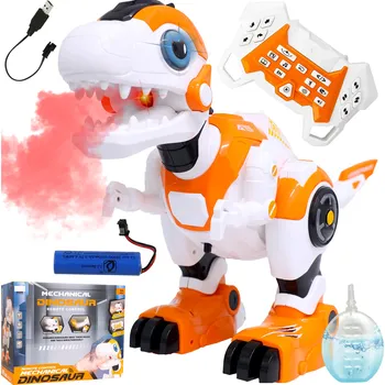 RC model auta OBROVSKÝ DINOSAURUS NA DÁLKOVÉ OVLÁDÁNÍ RC S PROGRAMOVÁNÍM, CHRLÍ DÝM, OVLÁDANÝ PILOTEM