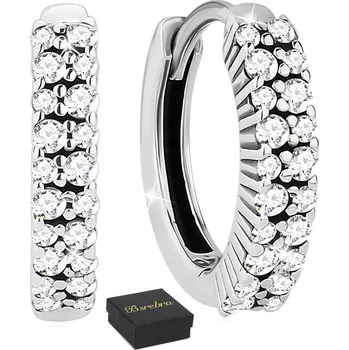 Náušnice Stříbrné Náušnice RYZOST 925 KOLEČKA RÁFKY STŘÍBRO KOLEČKA se zirkony Dámské