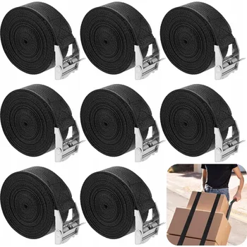 Upínací popruh 8 Ks Popruhů na Zavazadla 1m x 2,5cm – Silný Pásek na Kufr