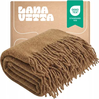Prostěradlo Deka Lanavitta vlněná 140 cm x 200 cm béžová