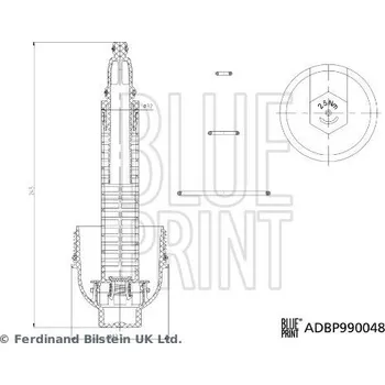 Olejový filtr Kryt, pouzdro olejového filtru BLUE PRINT ADBP990048