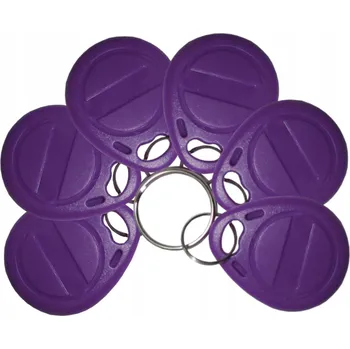 Přívěsek Na Klíče 100 kusů programovatelná 125kHz fialová