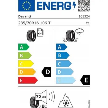 Letní osobní pneu 235/70R16 106T DAVANTI TERRATOURA A/T