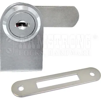 Nábytkové kování Zámek Armstrong Ni 410-1 nábytkový na sklo 1/1 SU