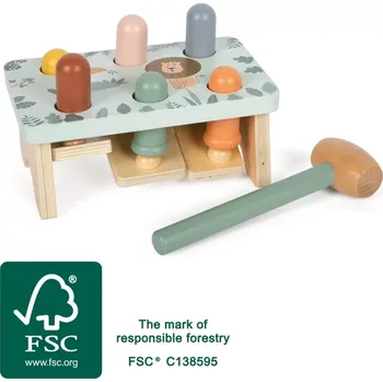 Dřevěná hračka Zatloukačka safari ze dřeva small foot