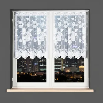 Dekorační metrážová vitrážová záclona ADINA bílá výška 90 cm MyBestHome Cena záclony je uvedena za běžný metr, kod: 023006