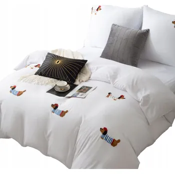 Povlečení DEKORAČNÍ POVLEČENÍ Z MIKROVLÁKNA PEJSCI 140x200 + 1 POVLEČENÍ NA POLŠTÁŘ SOUPRAVA BÍLÁ