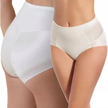 Kalhotky Stahovací kalhotky na břicho Kalhotky Modelující s vysokým pasem Hladké Bílé L