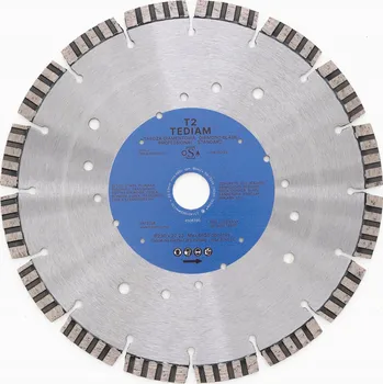 Příslušenství k brusce Diamantový kotouč TEDIAM T2 230 mm / 22,2 mm na betonu, žulu, cihly