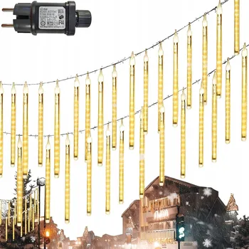 Vánoční dekorace Vánoční LED osvětlení - padající sníh, 240 LED, teplé bílé