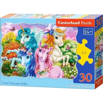 Puzzle Puzzle 30 dílků. Roztomilé selfie jednorožců