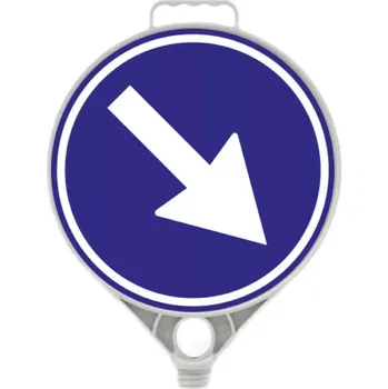 Dopravní značení Plastová (PPC) dopravní výstražná značka "Přikázaný směr objíždění vpravo" FLOMA - 28 x 28 cm