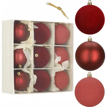 Vánoční dekorace CA1537 SADA VÁNOČNÍCH OZDOB 8 CM 9 KS