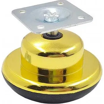 Nábytkové kování Kluzák s plotýnkou C65 černý/mosaz (45kg) výška 45mm