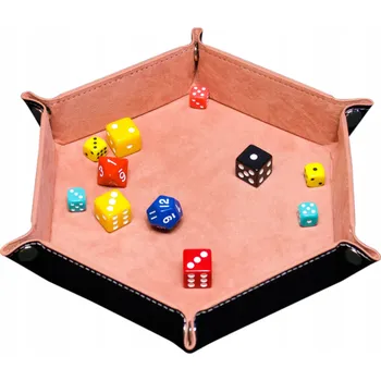 Příslušenství k deskovým hrám Šestihranná podložka na kostky Broskvová Hex Dice Tray pro RPG a deskové hry