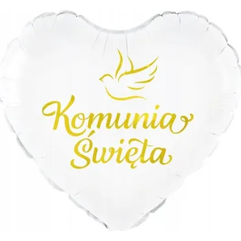 Balónek Fóliový balónek PartyPal Svaté Přijímání Svatá, bílo-zlatý, 45 cm