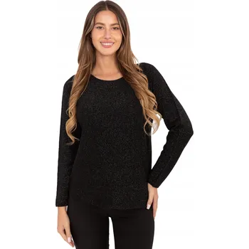 Dámský svetr Rue Paris dámský svetr černý klasický ke kyčlím univerzální velikost