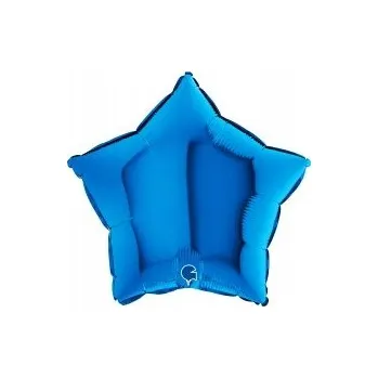 Balónek Hvězda modrý fóliový balónek 18"/46cm