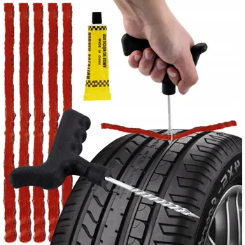 Sada na opravu pneumatiky OPRAVNÁ SADA NA PNEUMATIKY KÓŁ NAPRAWY PNEUMATIKY KOLA ŠŇŮRY ŠIDLO FRÉZA 5ks