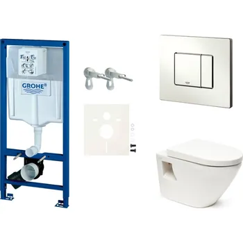 Grohe Cenově zvýhodněný závěsný WC set do lehkých stěn / předstěnová montáž+ WC Vitra Integra SIKOGRSINT2S