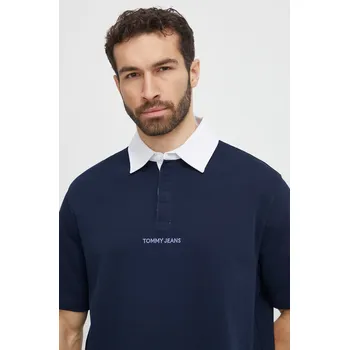 Pánské oblečení Bavlněné polo tričko Tommy Jeans DM0DM18924 námořnická modř 59X, vel. M